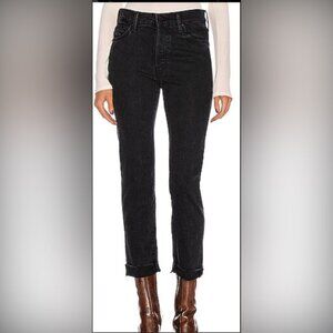 Mother Superior The Scrapper Cuff Ankle Fray Black Jeans Who’s Sorry Now Size 31